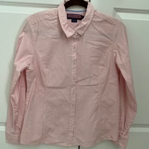 Vineyard Vines pink striped blouse